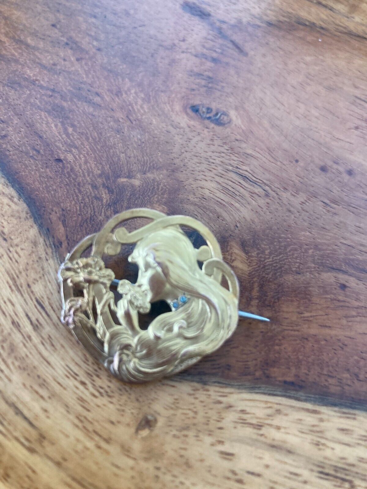 Rare Art Nouveau Lady with Diamond Collar signed E Dropsy