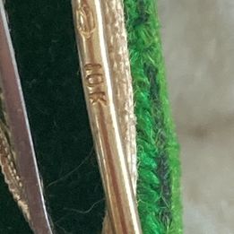 Antique Art Nouveau by Belais 2 tone 18/10ct Sapphire Stick pin Rare find