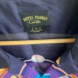 Mens Hotel Franks by Camilla Silk Shirt Night of the Flamingo