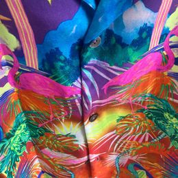 Mens Hotel Franks by Camilla Silk Shirt Night of the Flamingo