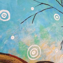Large Stunningly visual paintings x 2 wall or floor