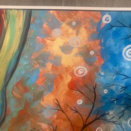 Large Stunningly visual paintings x 2 wall or floor