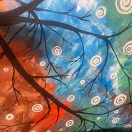 Large Stunningly visual paintings x 2 wall or floor