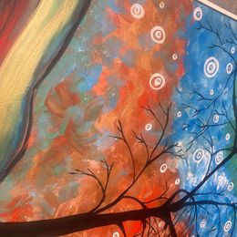 Large Stunningly visual paintings x 2 wall or floor