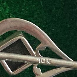 Antique Art Nouveau Amethyst 10ct White Gold Stick pin Rare find