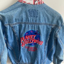 Planet Hollywood South Coast Plaza California Denim Jacket with 12 badges
