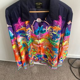 Mens Hotel Franks by Camilla Silk Shirt Night of the Flamingo