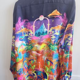 Mens Hotel Franks by Camilla Silk Shirt Night of the Flamingo